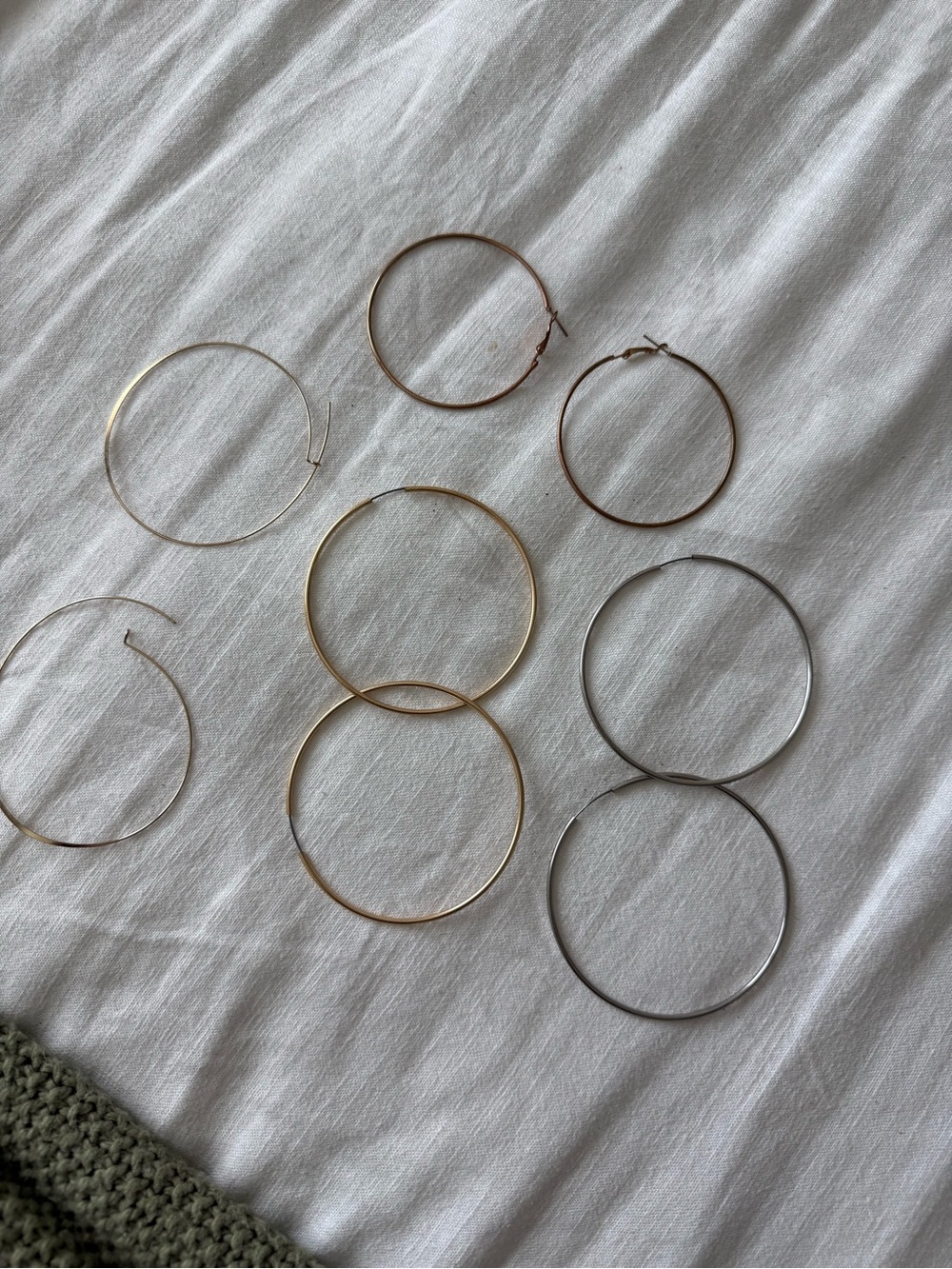 Gold and Silver Hoop Earrings Set - Classic Mixed Metal Hoops